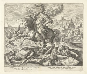 Alexander the Great as the Third King from the Vision of Daniel (Rise of Four World Empires and Four Rulers from the Vision of Daniel) by Adriaen Collaert