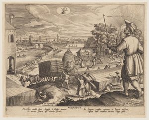August, from Twelve Months by Adriaen Collaert