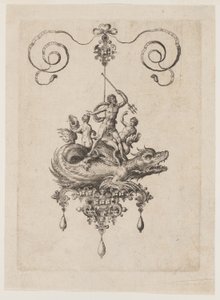 Designs for Pendants with Sea Monsters by Adriaen Collaert