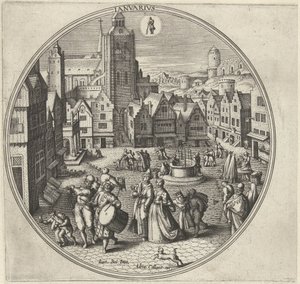 January by Adriaen Collaert