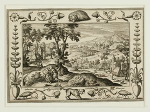 Judah and Tamar, from Landscapes with Old and New Testament Scenes and Hunting Scenes by Adriaen Collaert