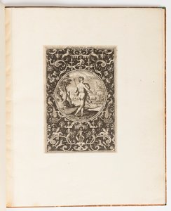 Juno, Plate from a Suite of 6 Ornamental Designs with the Judgement of Paris by Adriaen Collaert