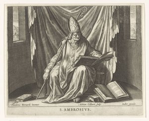 Church Father Ambrose by Adriaen Collaert