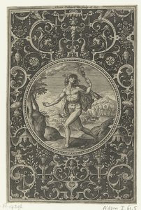Medallion with Mercury Holding His Staff by Adriaen Collaert