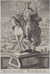 Equestrian Statue of Caligula by Adriaen Collaert