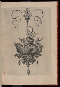 Plate 8, from Bullarum Inaurium, Pendants, Earrings, etc. Designs of the Most Skillful Nature, Part Two by Adriaen Collaert