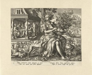 Smell (title on object) The Five Senses (series title) by Adriaen Collaert
