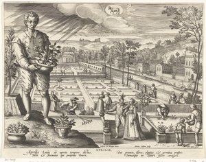 The Month of April (April) (The Twelve Months) (Menses XII Anni Solaris) by Adriaen Collaert