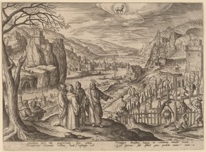 The Parable of the Two Sons and the Unjust Husbandmen by Adriaen Collaert after Hans Bol