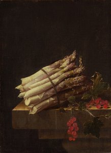Still Life with Asparagus and Red Currants, 1696 by Adrian Coorte