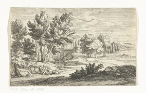 Landscape with Tomb Monument by Adriaen Frans Boudewyns