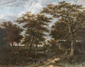 Landscape with Hunters by Adriaen Hendricksz. Verboom