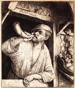Baker Sounding His Horn, c.1670 by Adriaen Jansz. van Ostade