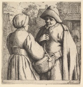 Conversation in the Street, 1610-85 by Adriaen Jansz. van Ostade