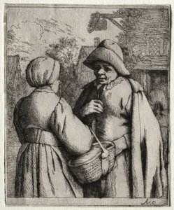 Man and Woman Conversing by Adriaen Jansz. van Ostade