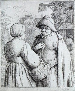 Man and Woman Conversing by Adriaen Jansz. van Ostade