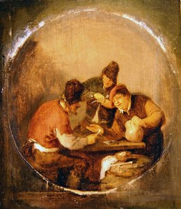 Three Boors Drinking and Smoking in a Tavern by Adriaen Jansz. van Ostade