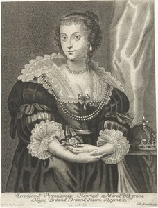 Portrait of Henrietta Maria, Wife of Charles I of England by Adriaen Lommelin