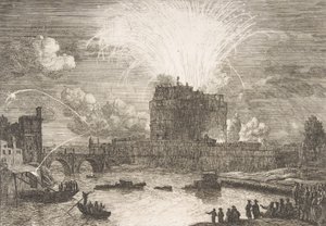 Fireworks in Rome Over Castel Sant