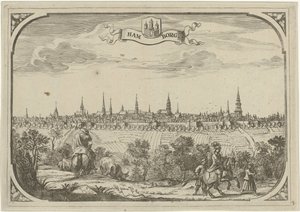 View of the City of Hamburg by Adriaen Oudendijck