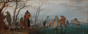 Winter (Amusement on the Ice) by Adriaen Pietersz van de Venne