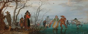 Winter (Amusement on the Ice) by Adriaen Pietersz van de Venne