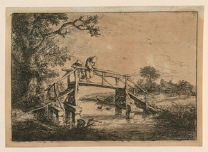 Angler on the Bridge by Adriaen van Ostade