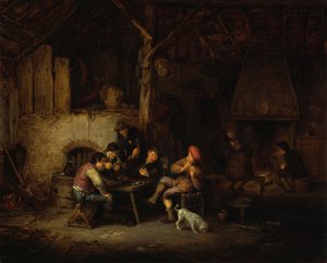 Peasant Society in the Tavern by Adriaen van Ostade
