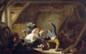 Boors Drinking and Singing by Adriaen van Ostade