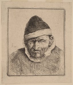 Bust of a Peasant in a Pointed Fur Cap by Adriaen van Ostade