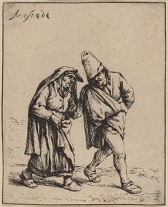 Couple Walking by Adriaen van Ostade