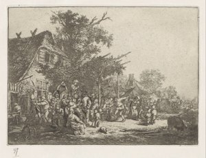 Dancing Peasants in Front of an Inn