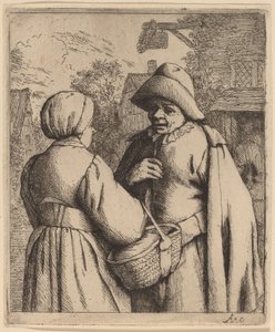 Man and Woman Conversing by Adriaen van Ostade