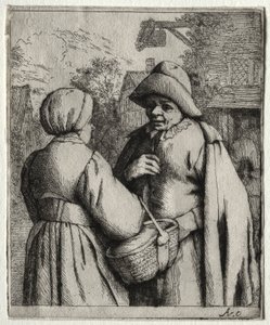 Man and Woman Conversing by Adriaen van Ostade