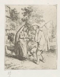 Man and Woman in Conversation by Adriaen van Ostade