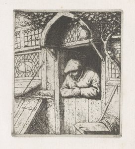 Man Leaning on a Half-Door by Adriaen van Ostade