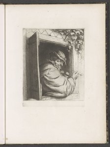Smoking Man in a Window Opening by Adriaen van Ostade