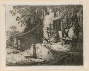 Woman spinner by Adriaen van Ostade
