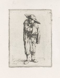 Standing Farmer with Hand in His Cloak by Adriaen van Ostade