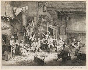 Dance in the Tavern by Adriaen van Ostade