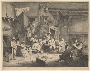 The Dance at the Inn by Adriaen van Ostade