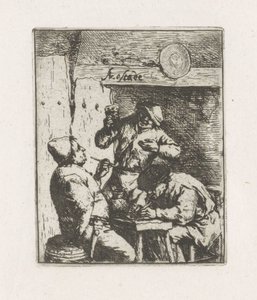 Two Smokers and a Drinker in a Tavern