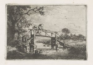 Two Fishermen on a Bridge