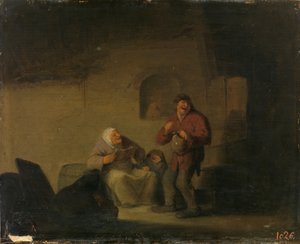 Two Peasants and a Woman Singing by Adriaen van Ostade