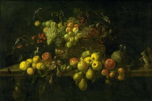 Still Life with Fruit on a Table by Adriaen van Utrecht