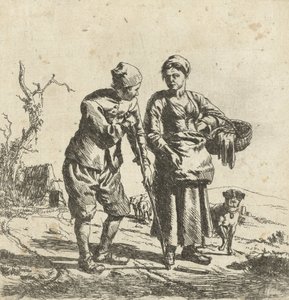 Farmer and His Wife in Conversation