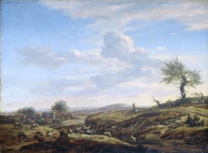 Hilly Landscape with a High Road, 1660-70