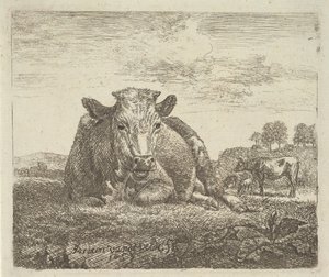 Recumbent Cow by Adriaen van de Velde
