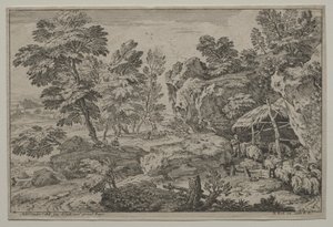 Landscape with Shepherds and Two Flocks