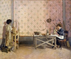 Children Working in Alabaster by Adriano Cecioni